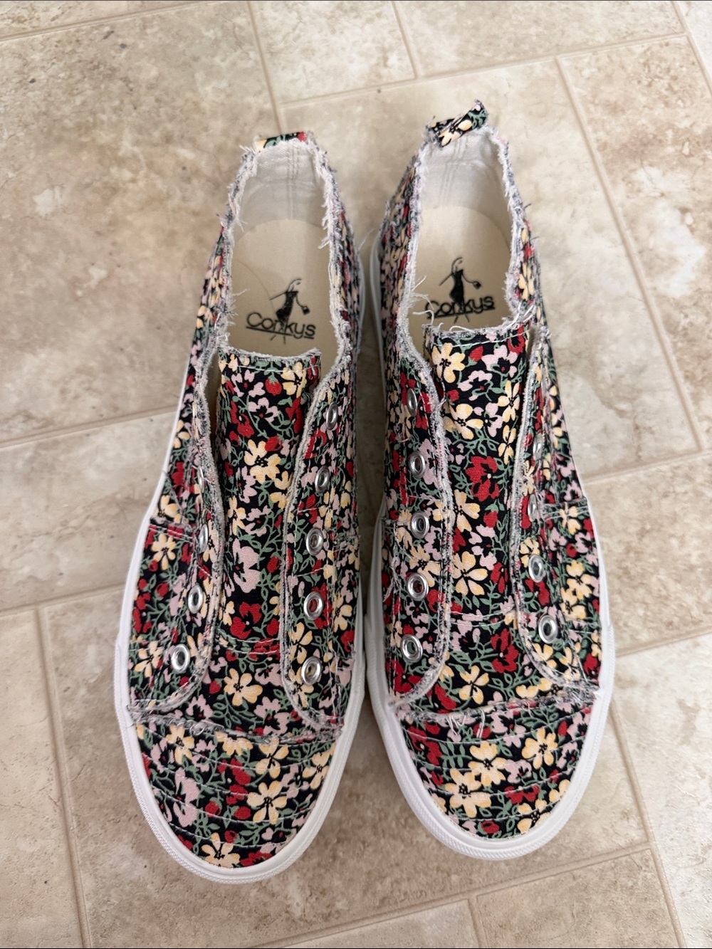 Corkys Babalu Floral Slip-On Sneakers